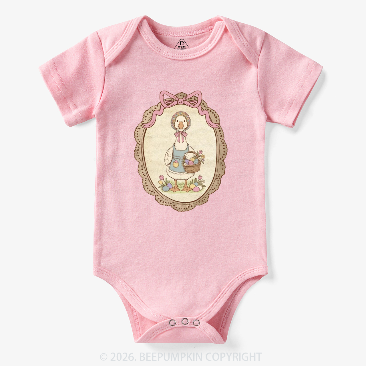 Floral Coquette Spring Easter Goose Bodysuit