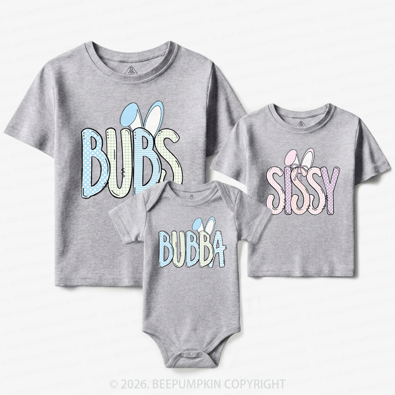 Easter Sissy Bubs Bubba Matching Tees For Siblings