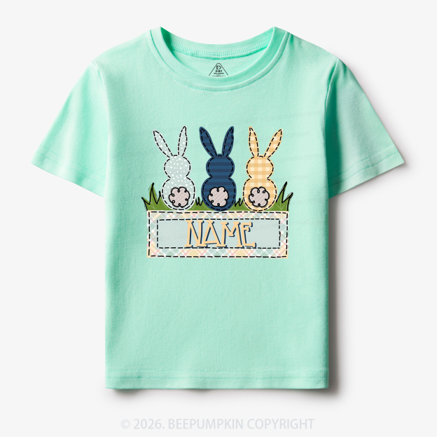 Personalized Name Easter Bunny Trio Toddler&Kid's Tees