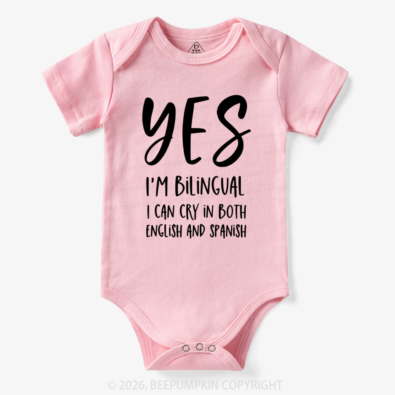Personalized Color Funny Bilingual Bodysuit