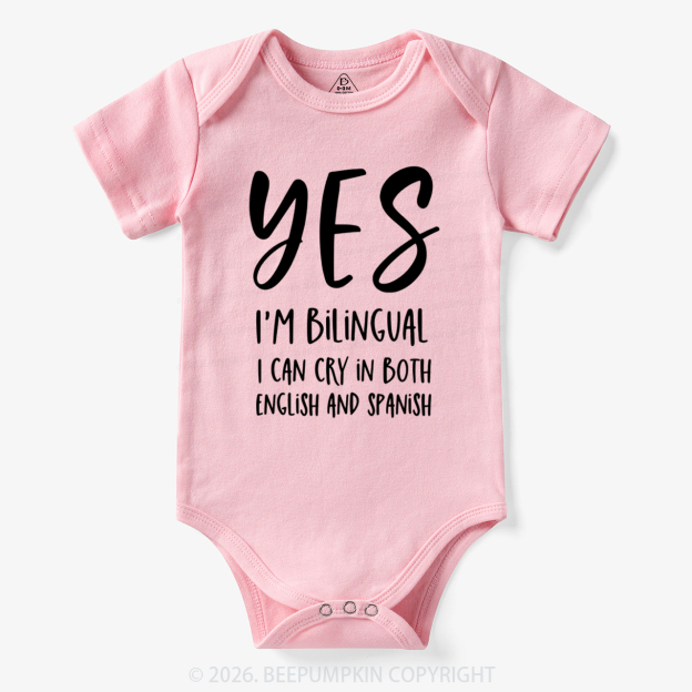 Personalized Color Funny Bilingual Bodysuit