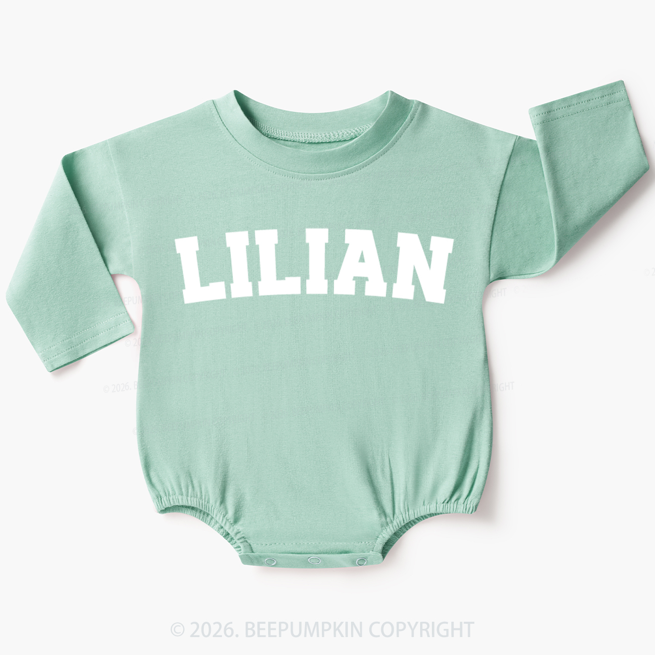 Personalized Name Minimalist Gift Baby Bubble Romper