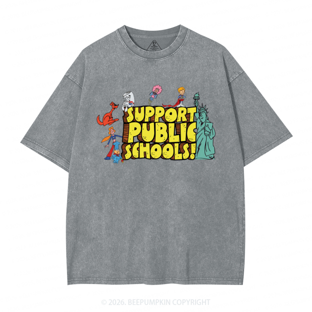 Support Public Schools Washed T-Shirts