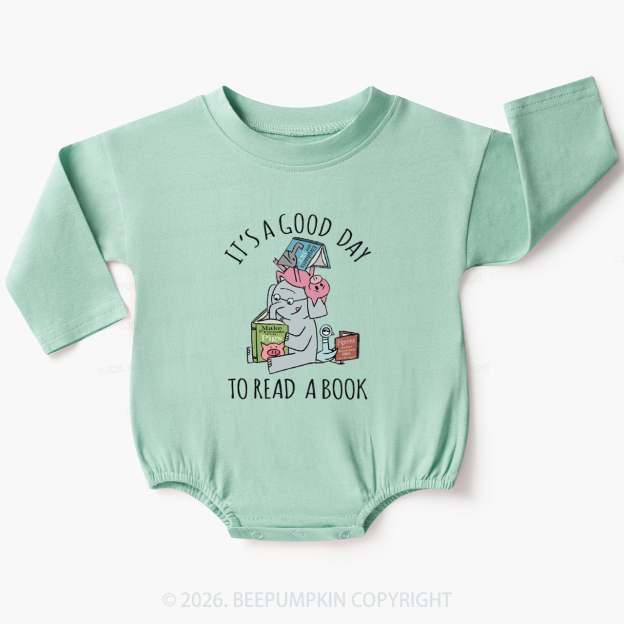 It's A Good Day To Read A Book Baby Bubble Romper