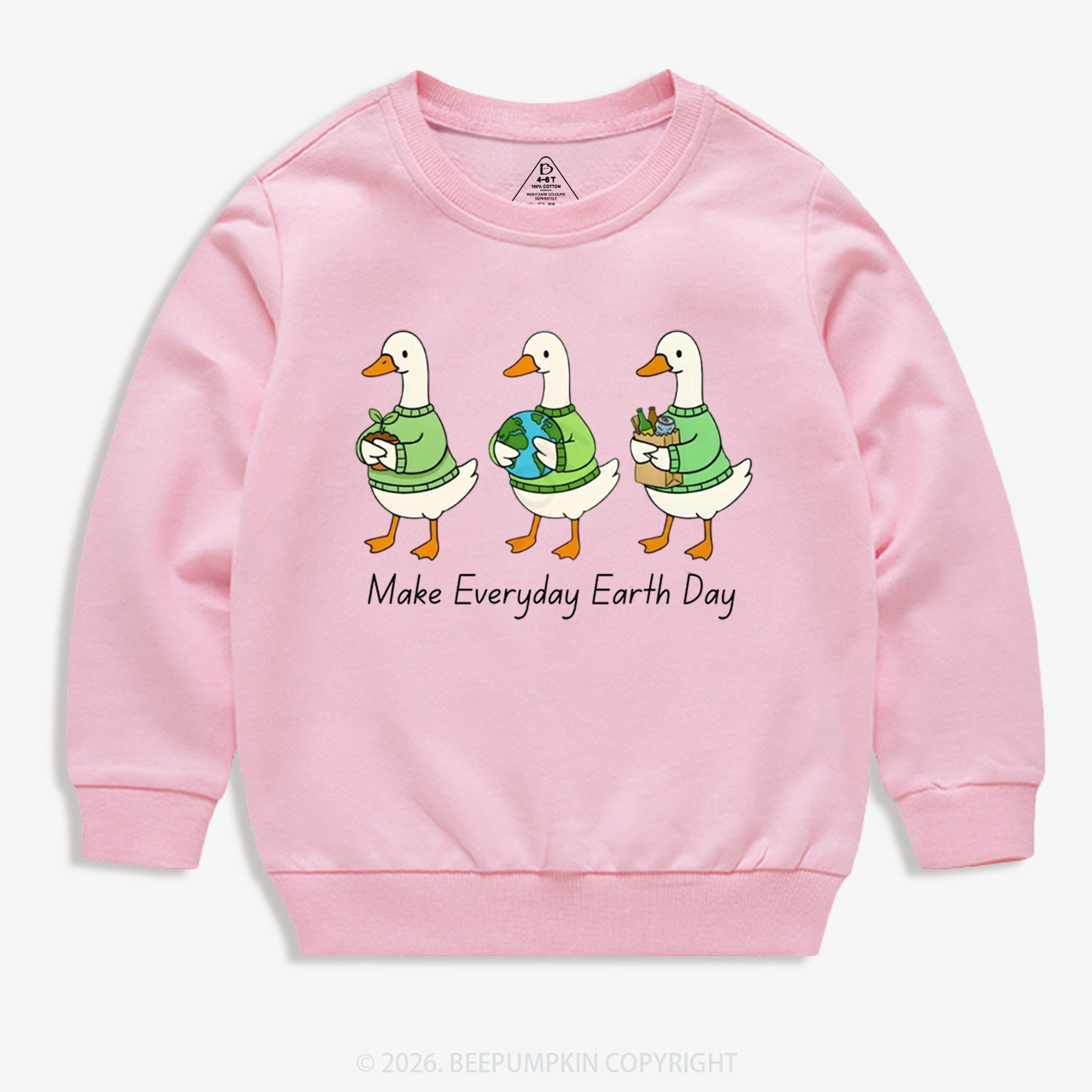 Make Everyday Earth Day Silly Goose Kid's Sweatshirt