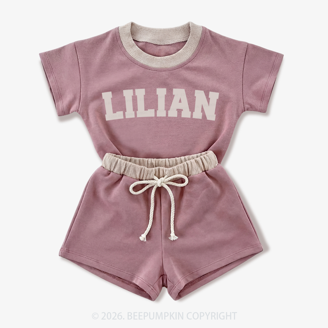 Personalized Name Baby Short Sleeve Tee and Shorts Sets
