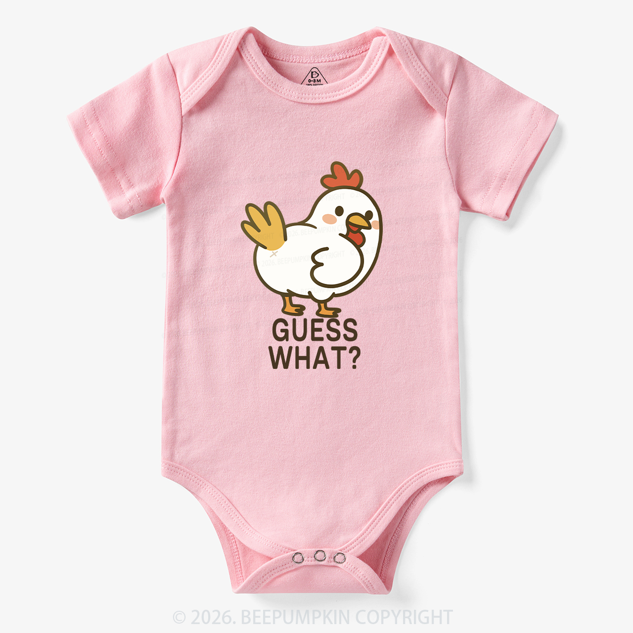 Guess What Chicken Funny Butt Joke Bodysuit