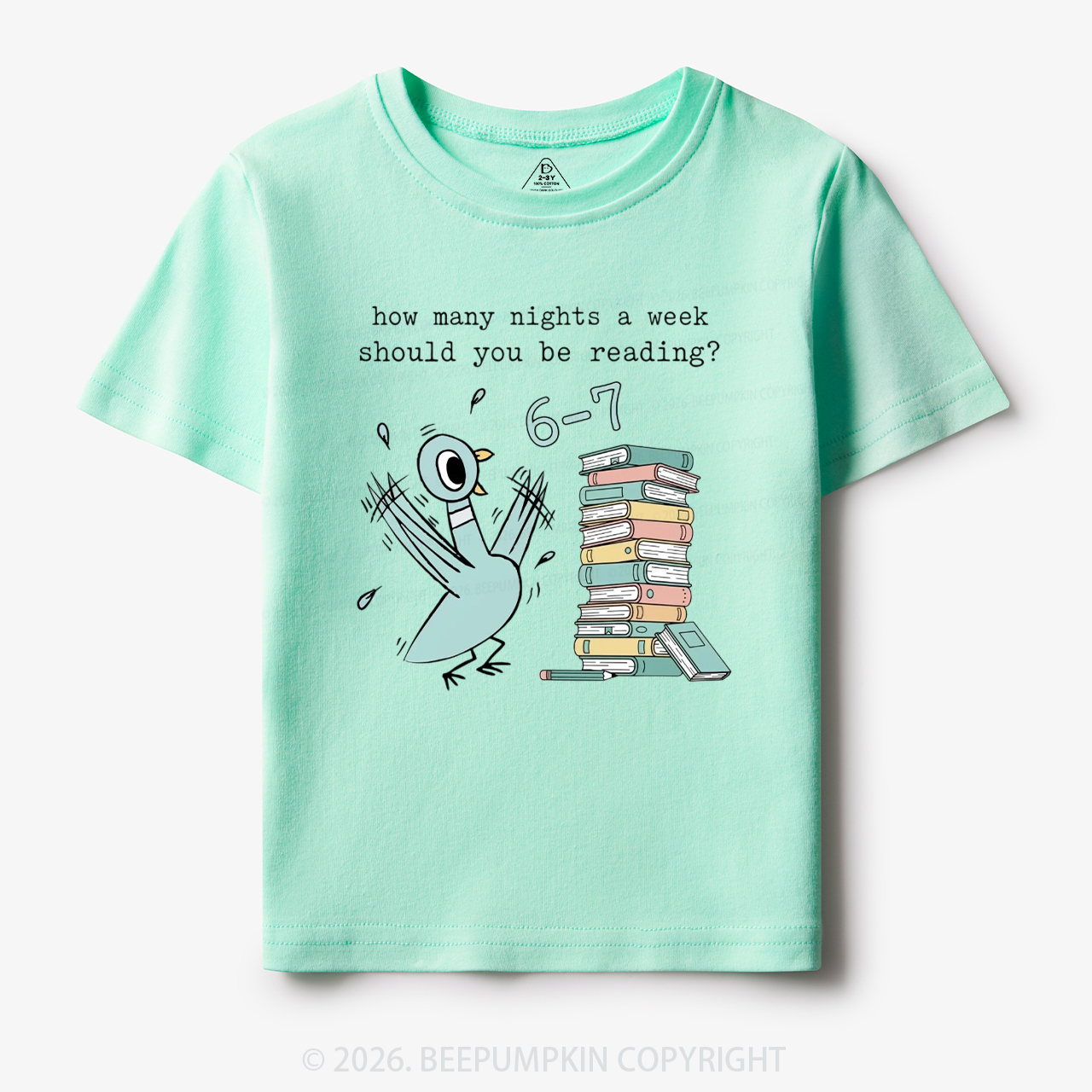 How Many Nights A Week Should You Be Reading 6-7 Toddler&Kid's Tees
