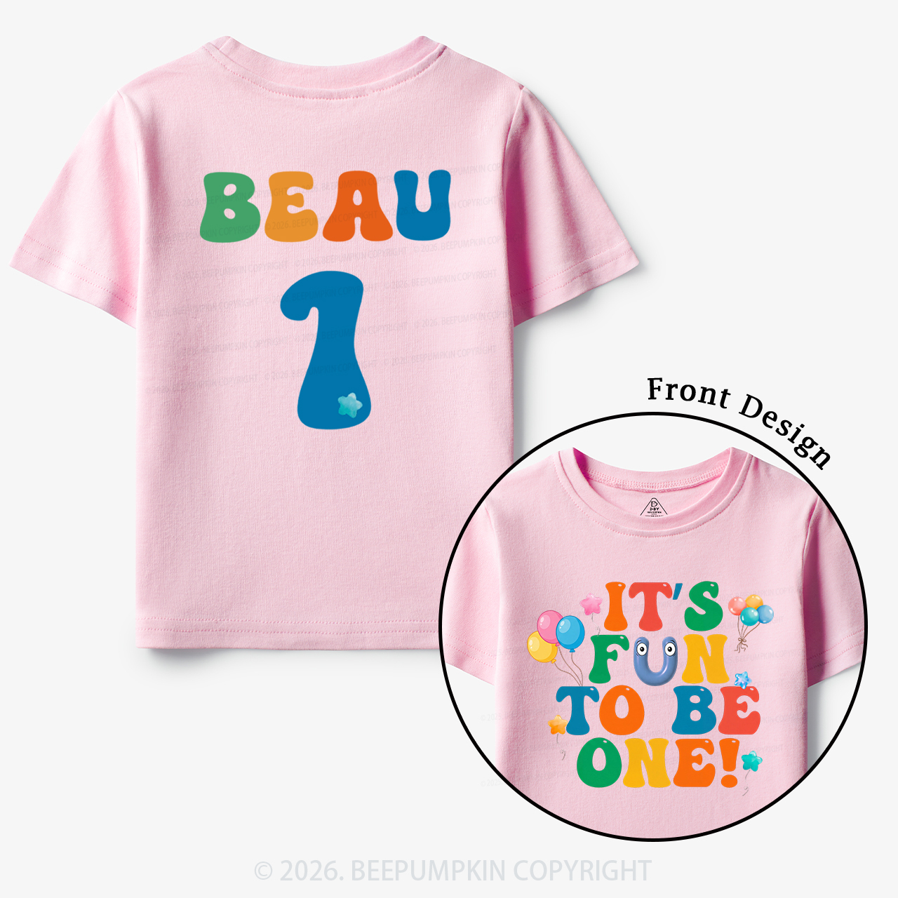Personalized Fun To Be One Birthday Toddler&Kid's Tees