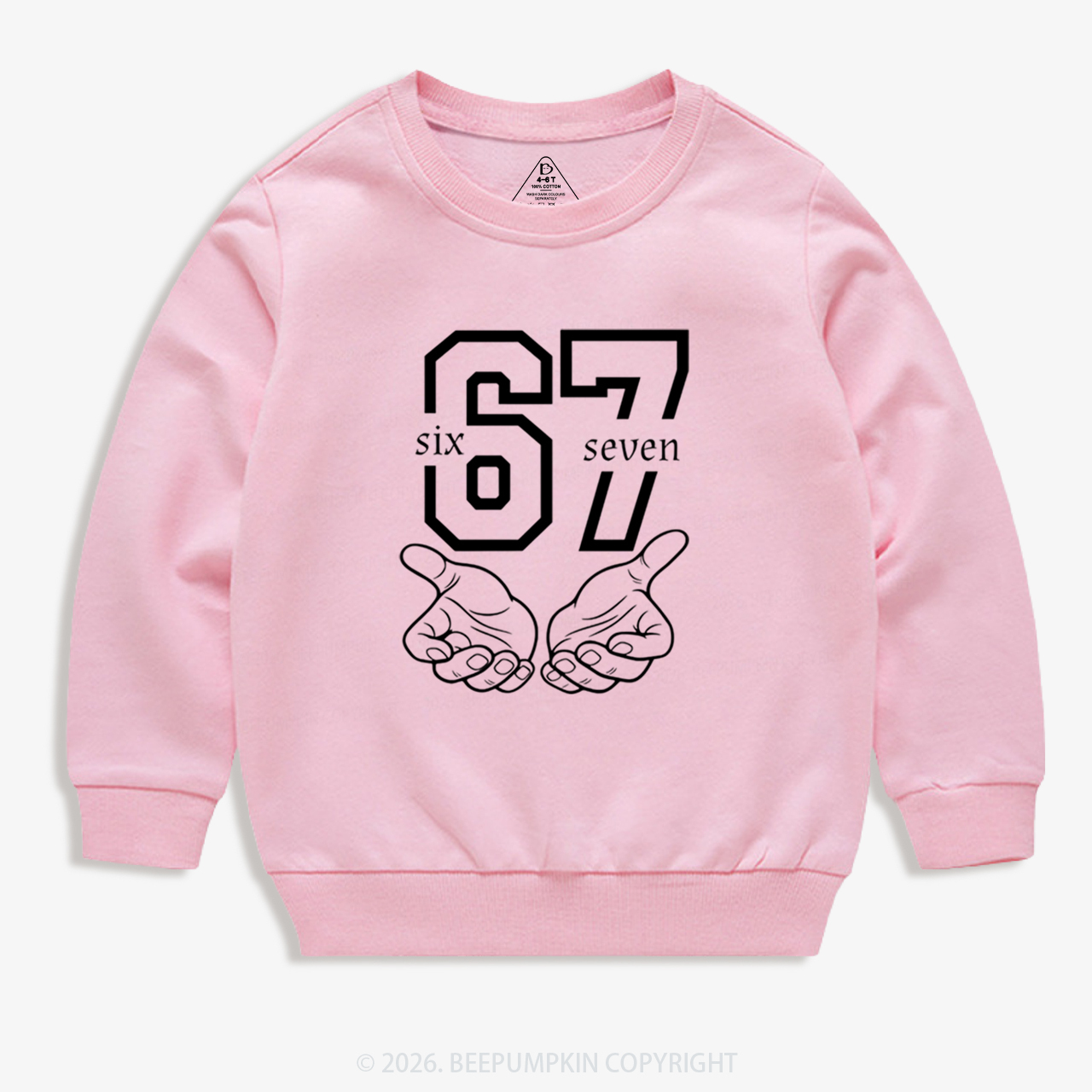 Six Seven Funny Meme Kid's Sweatshirt