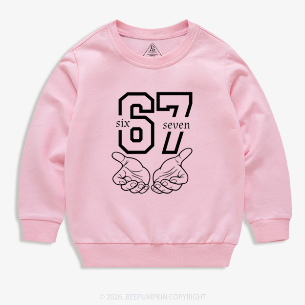 Six Seven Funny Meme Kid's Sweatshirt