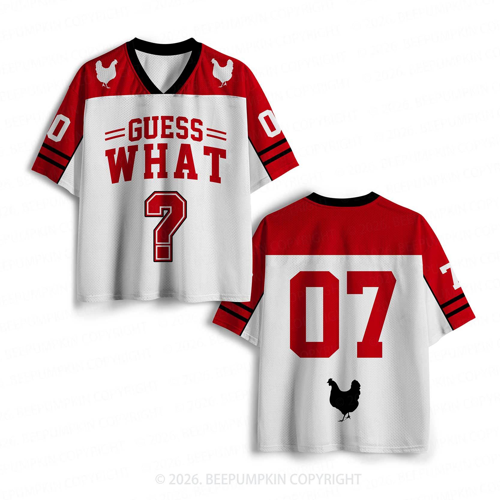 Guess What Chicken Butt Red Toddler&Kid's Sport Jersey