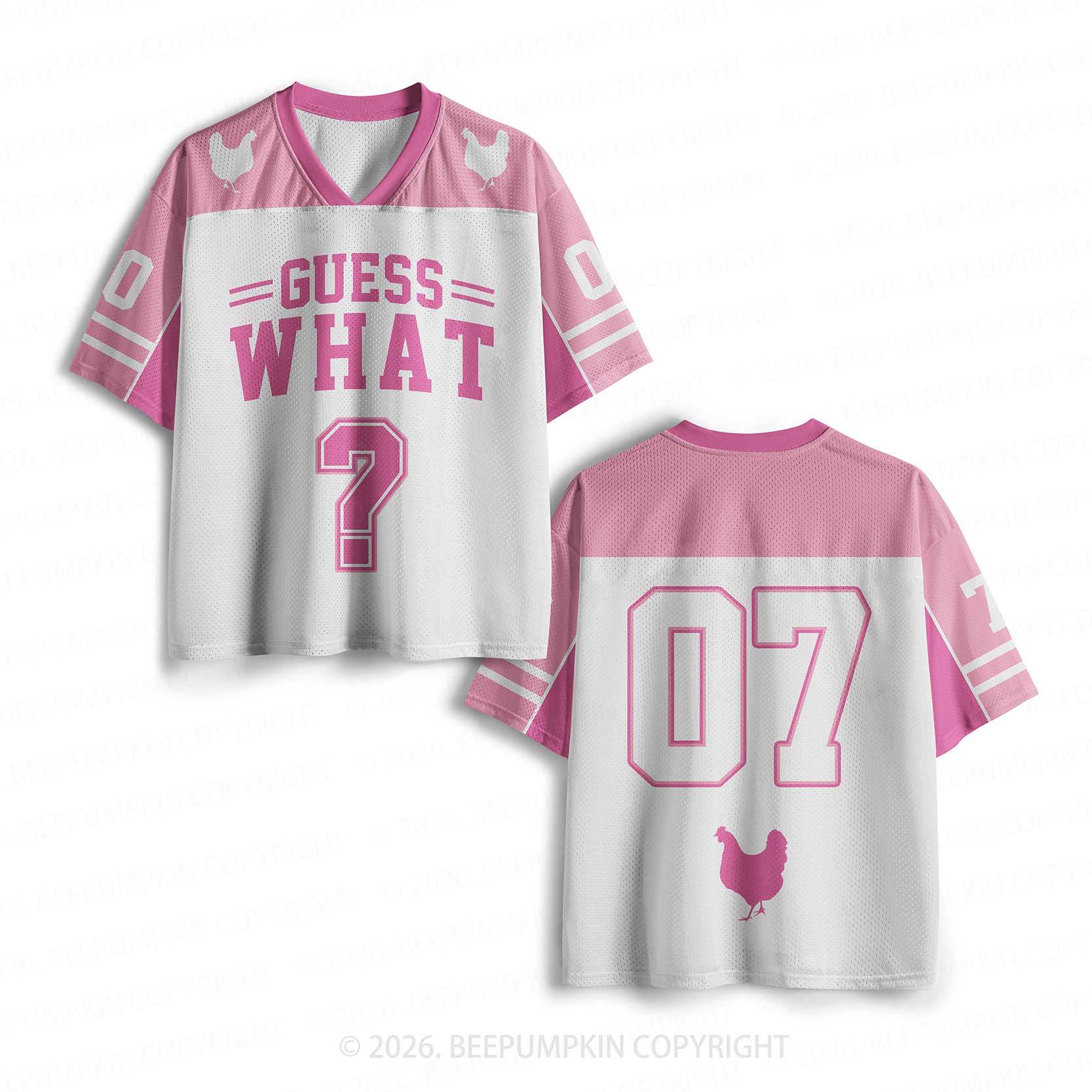 Guess What Chicken Butt Pink Toddler&Kid's Sport Jersey