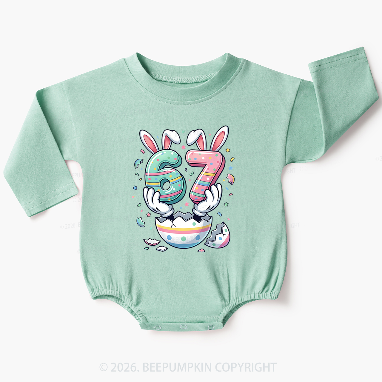 67 Easter Bunny Funny Baby Bubble Romper