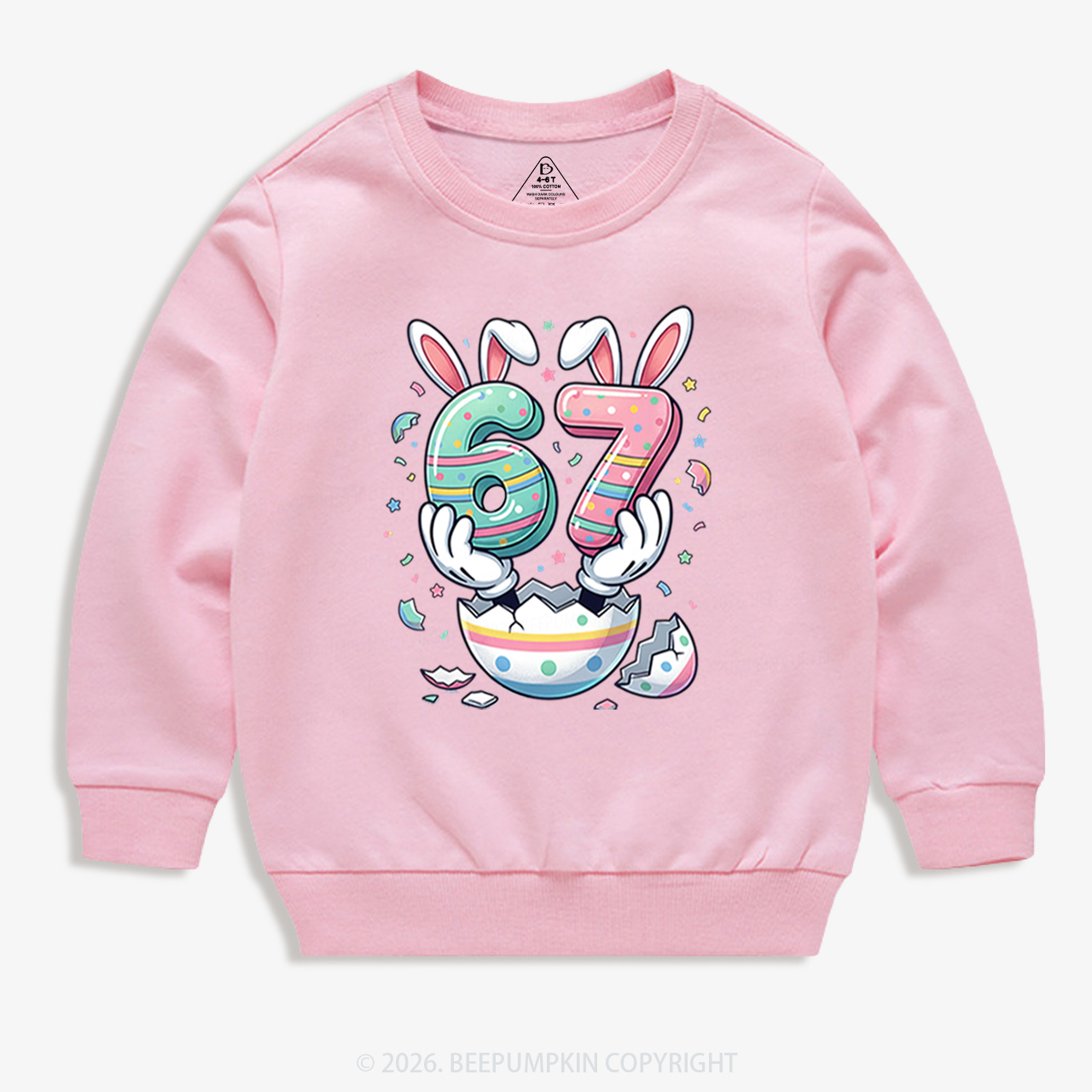 67 Easter Bunny Funny Kid's Sweatshirt