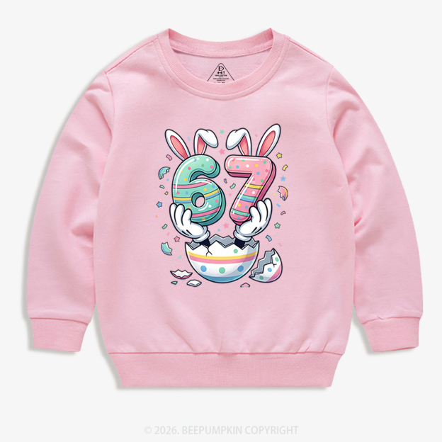 67 Easter Bunny Funny Kid's Sweatshirt
