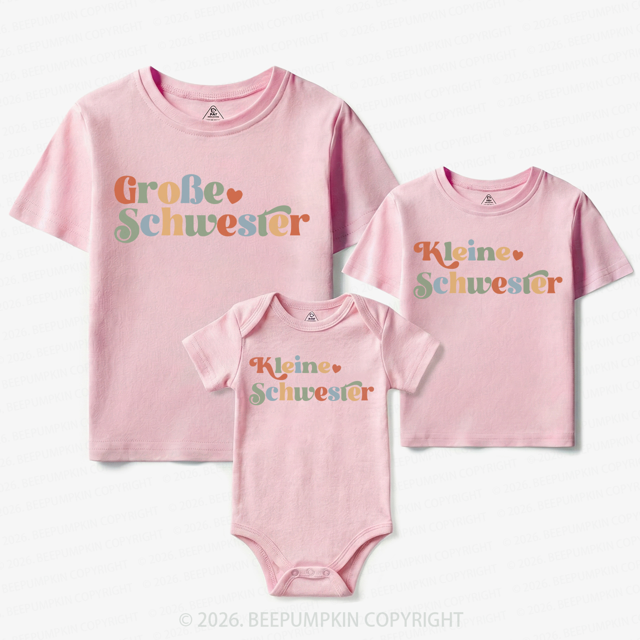 Große Schwester Pregnancy Announcement Matching Tees For Siblings