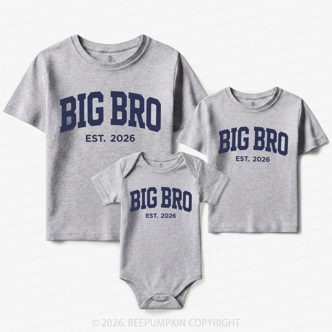 Big Bro Est 2026 Matching Tees For Siblings