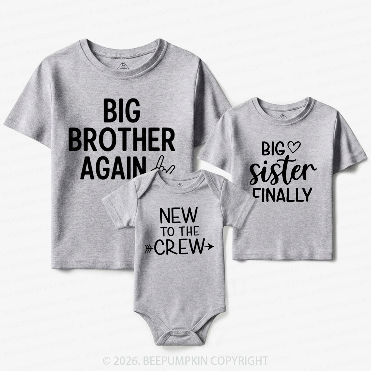 Big Brother Again Sister Finally New to Crew Matching Tees For Siblings