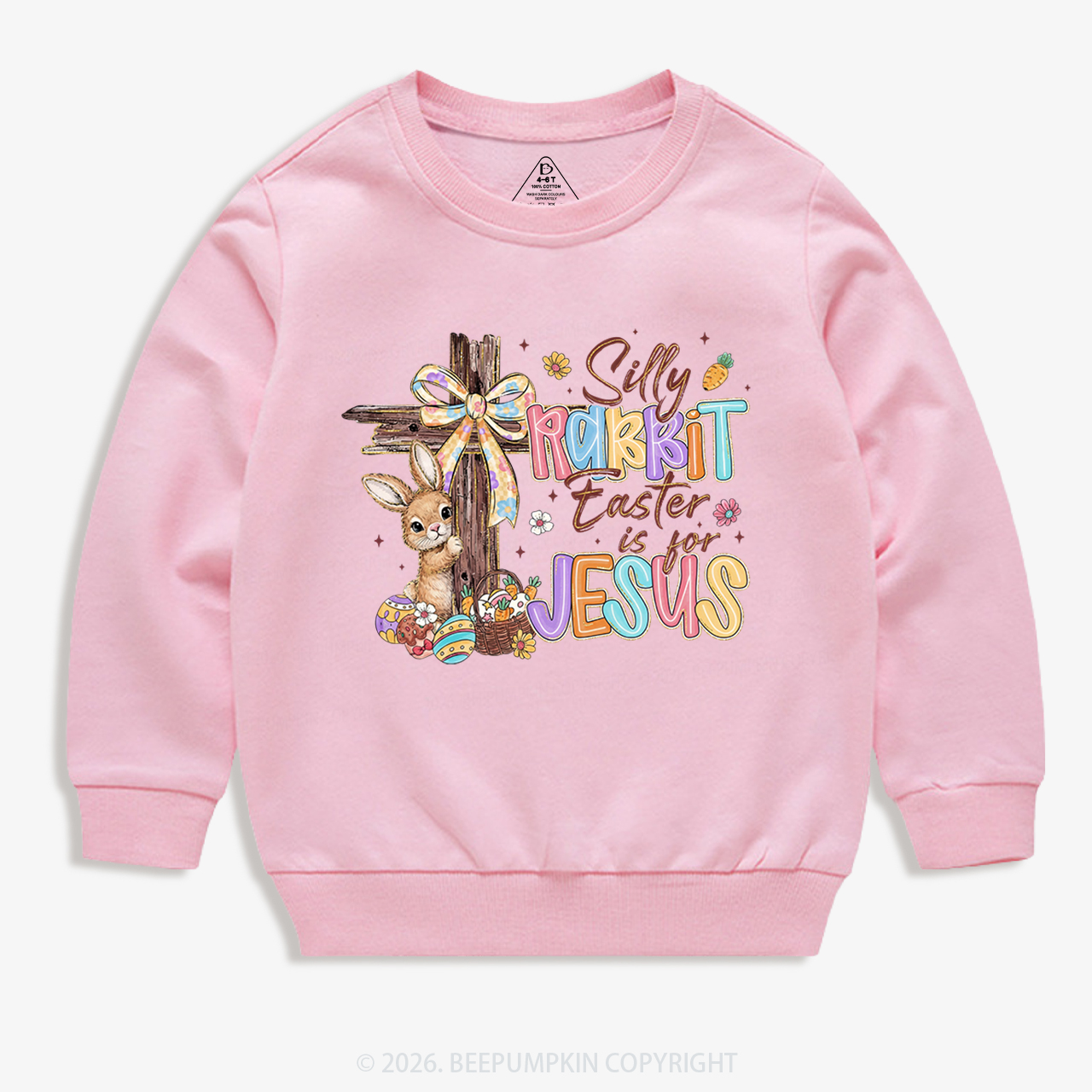 Silly Rabbit Easter Is For Jesus Kid's Sweatshirt