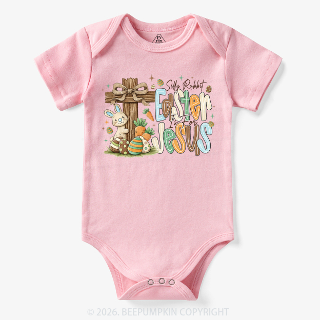 Easter If For Jesus Thrifted Farmhouse Bunny Bodysuit