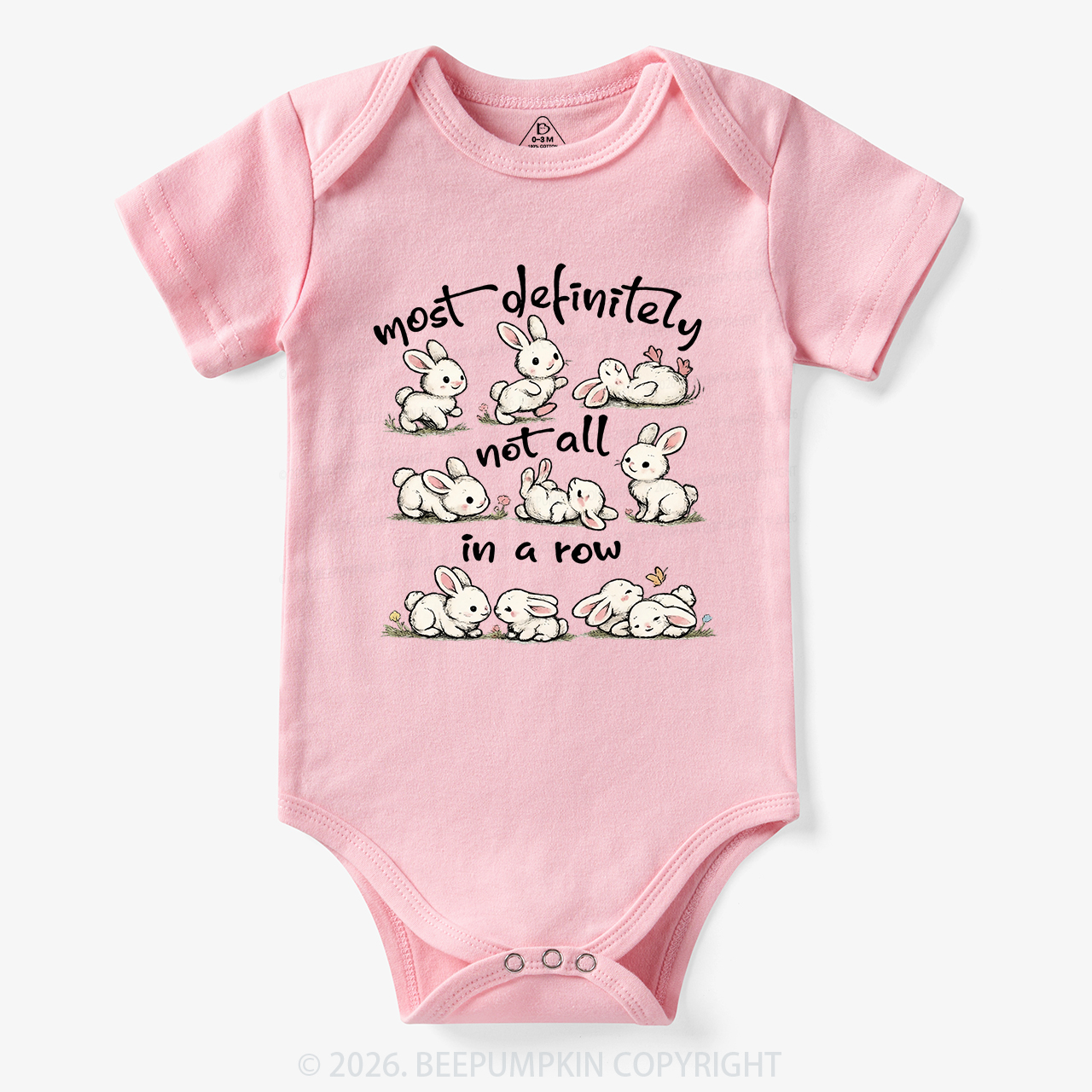 Funny Bunnies Not All In a Row Sarcastic Bodysuit