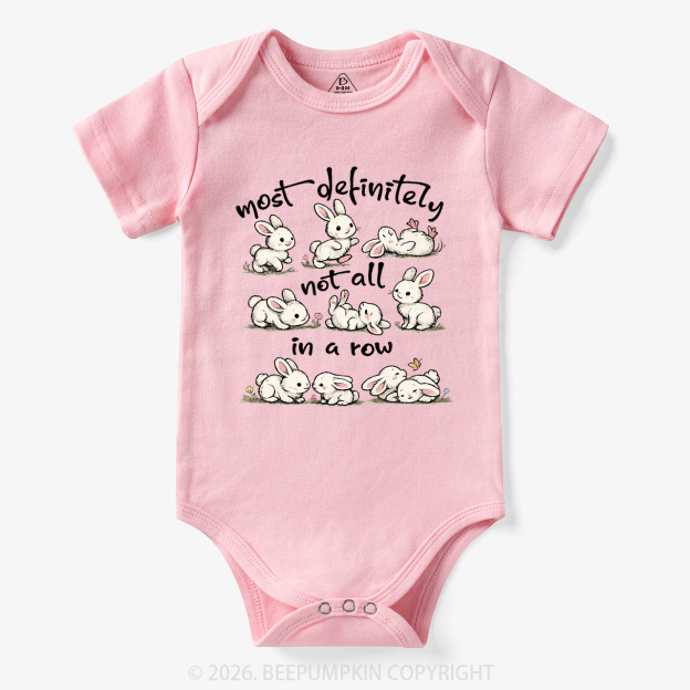 Funny Bunnies Not All In a Row Sarcastic Bodysuit