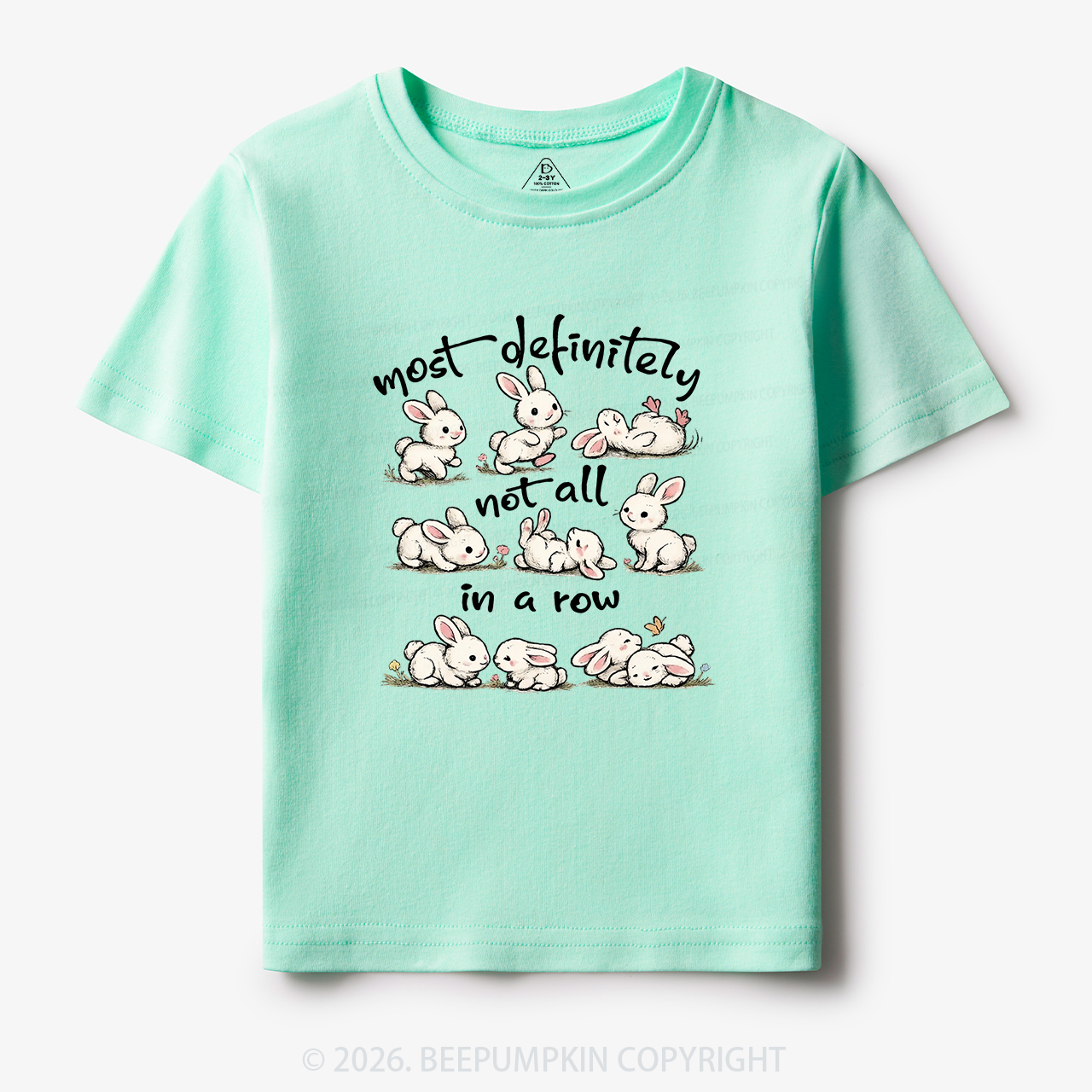 Funny Bunnies Not All In a Row Sarcastic Toddler&Kid's Tees