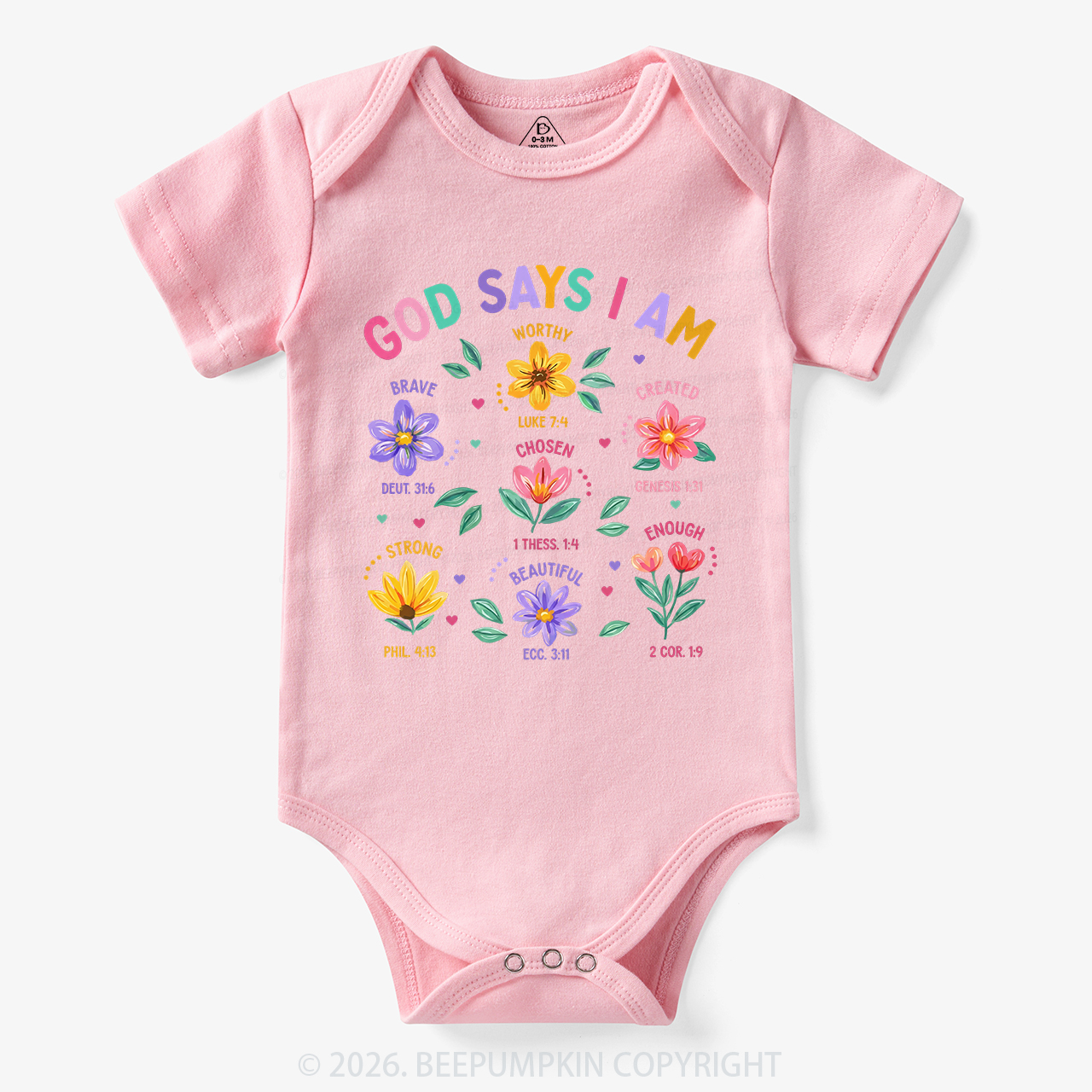 God Says I Am Flowers Bodysuit