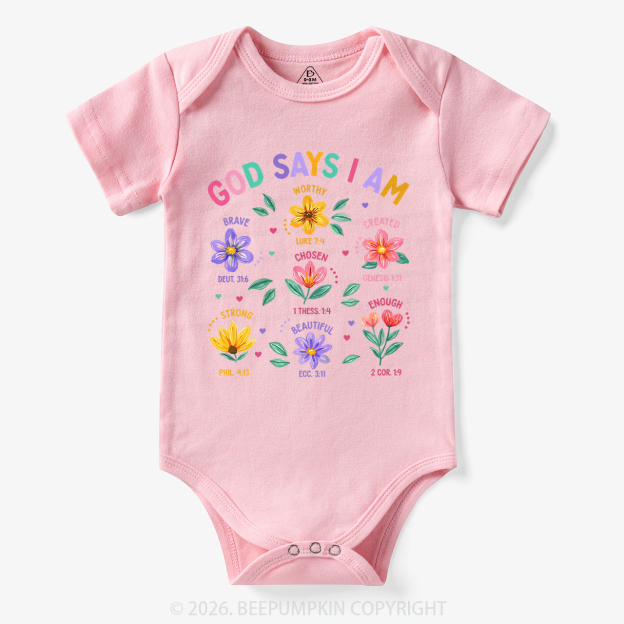 God Says I Am Flowers Bodysuit
