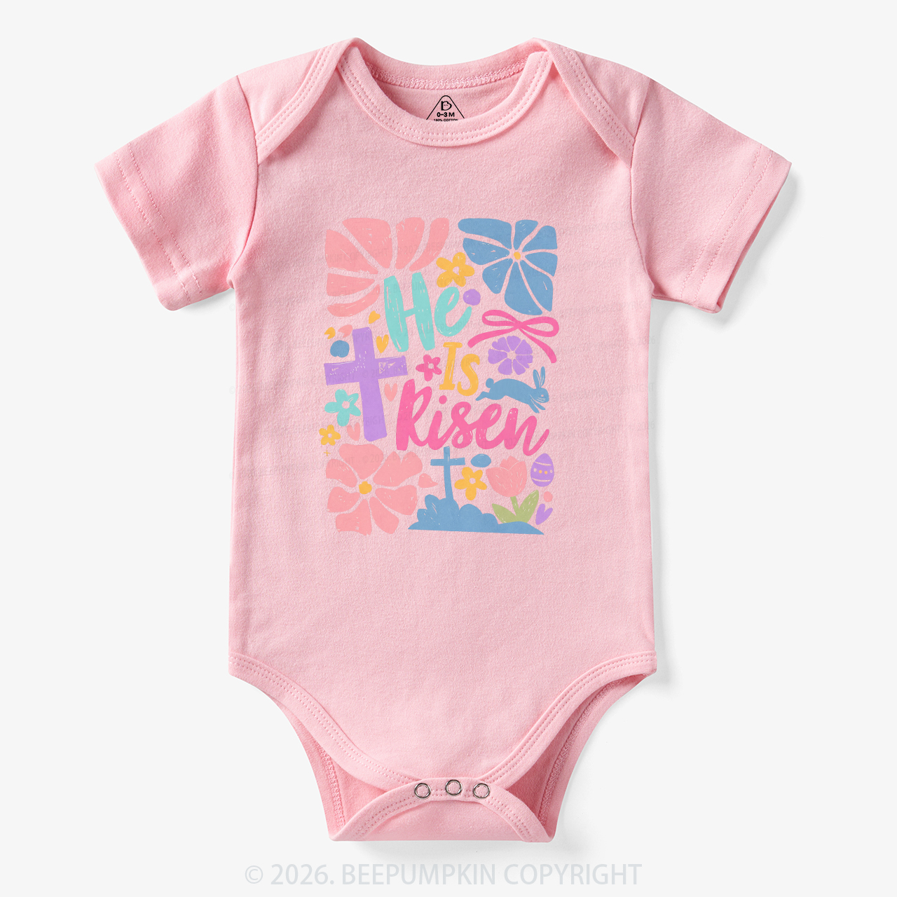 He is Risen Retro Christian Easter Bodysuit