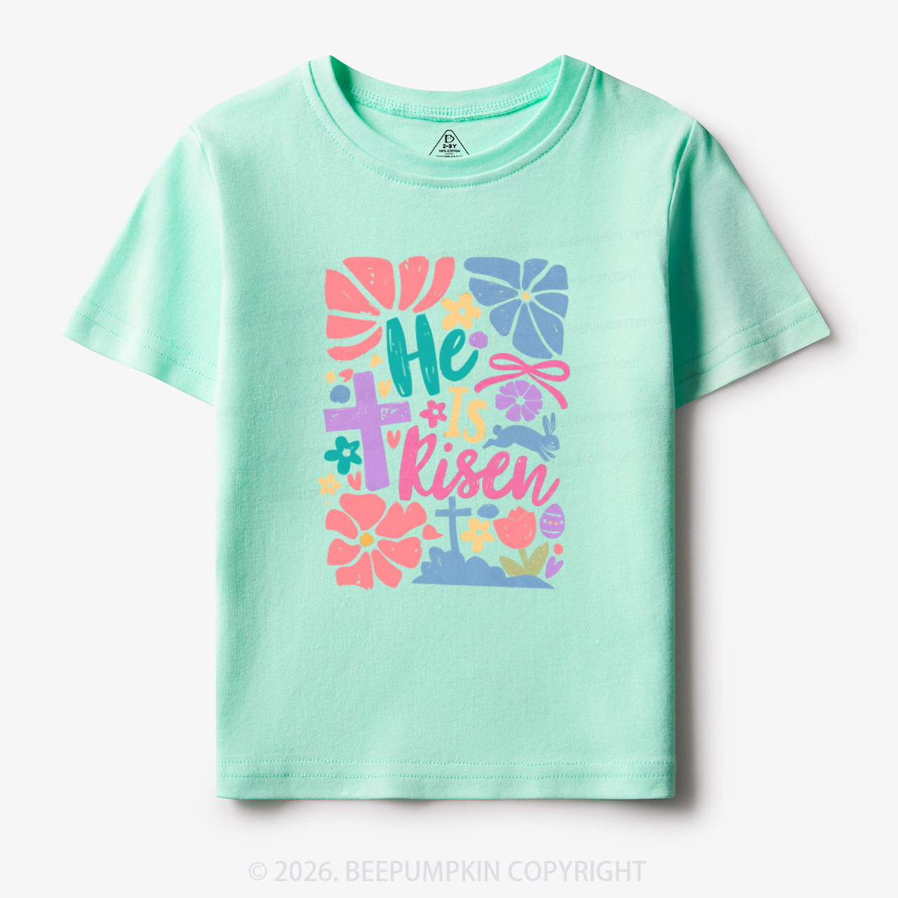 He is Risen Retro Christian Easter Toddler&Kid's Tees