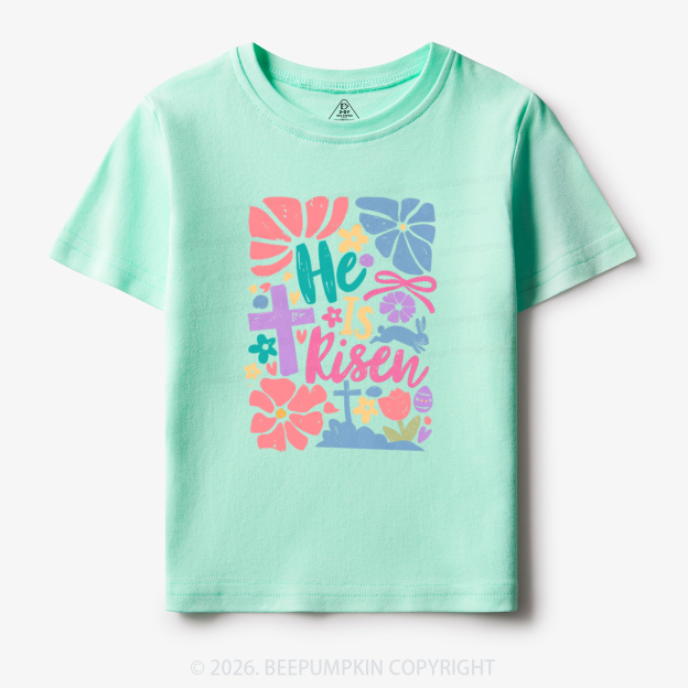He is Risen Retro Christian Easter Toddler&Kid's Tees