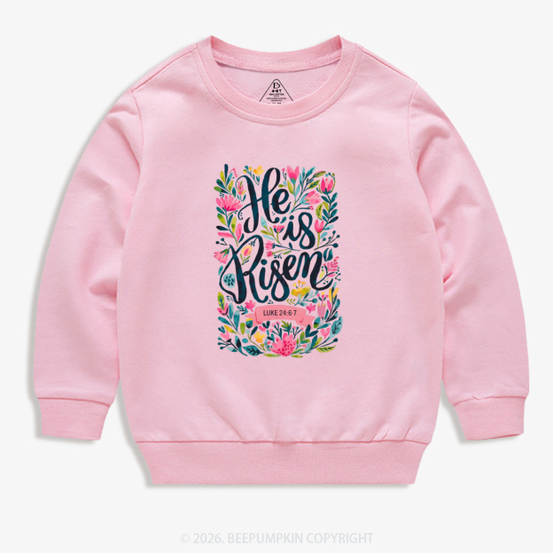 Christian Easter Floral Resurrection Kid's Sweatshirt