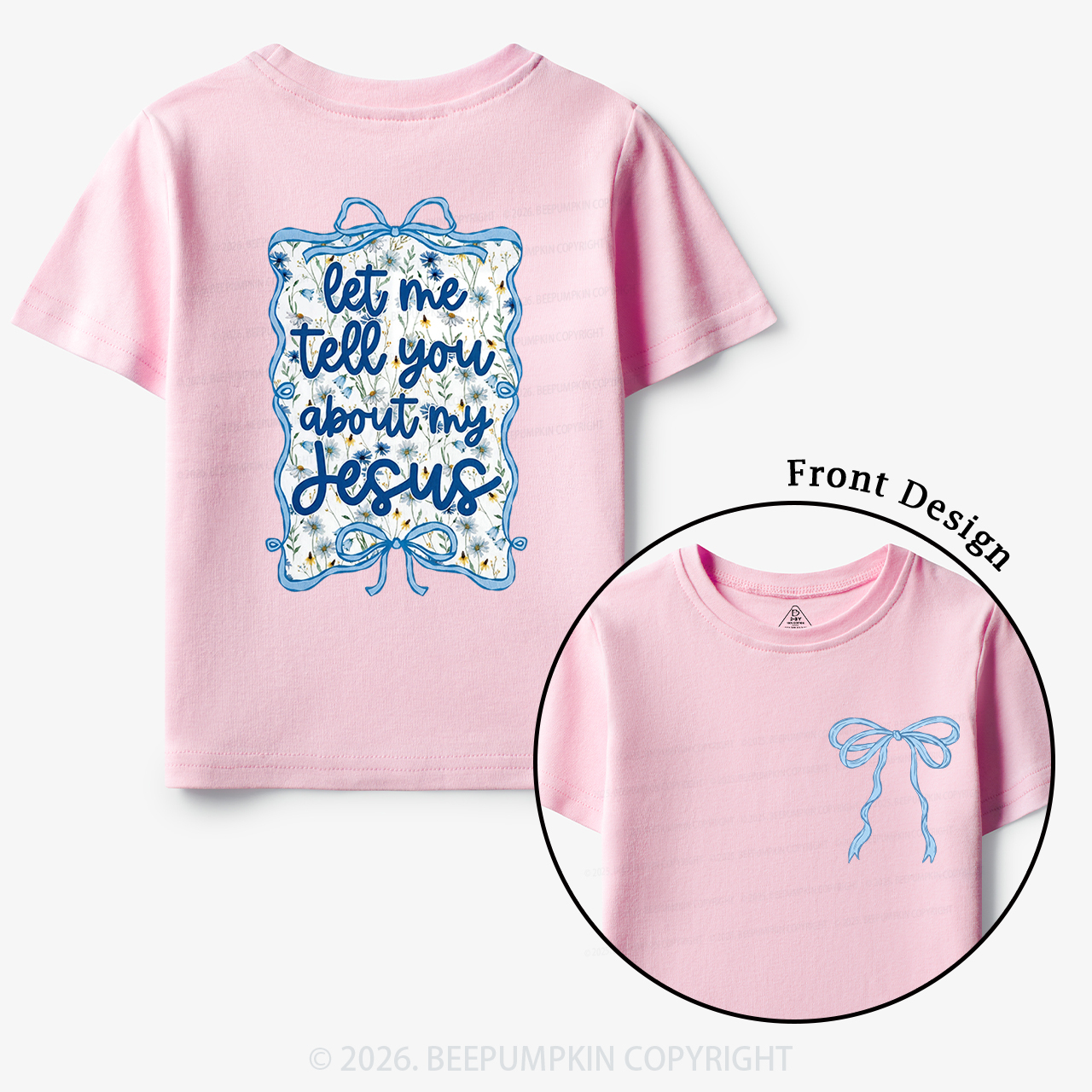 Love like Jesus Coquette Bows Toddler&Kid's Tees