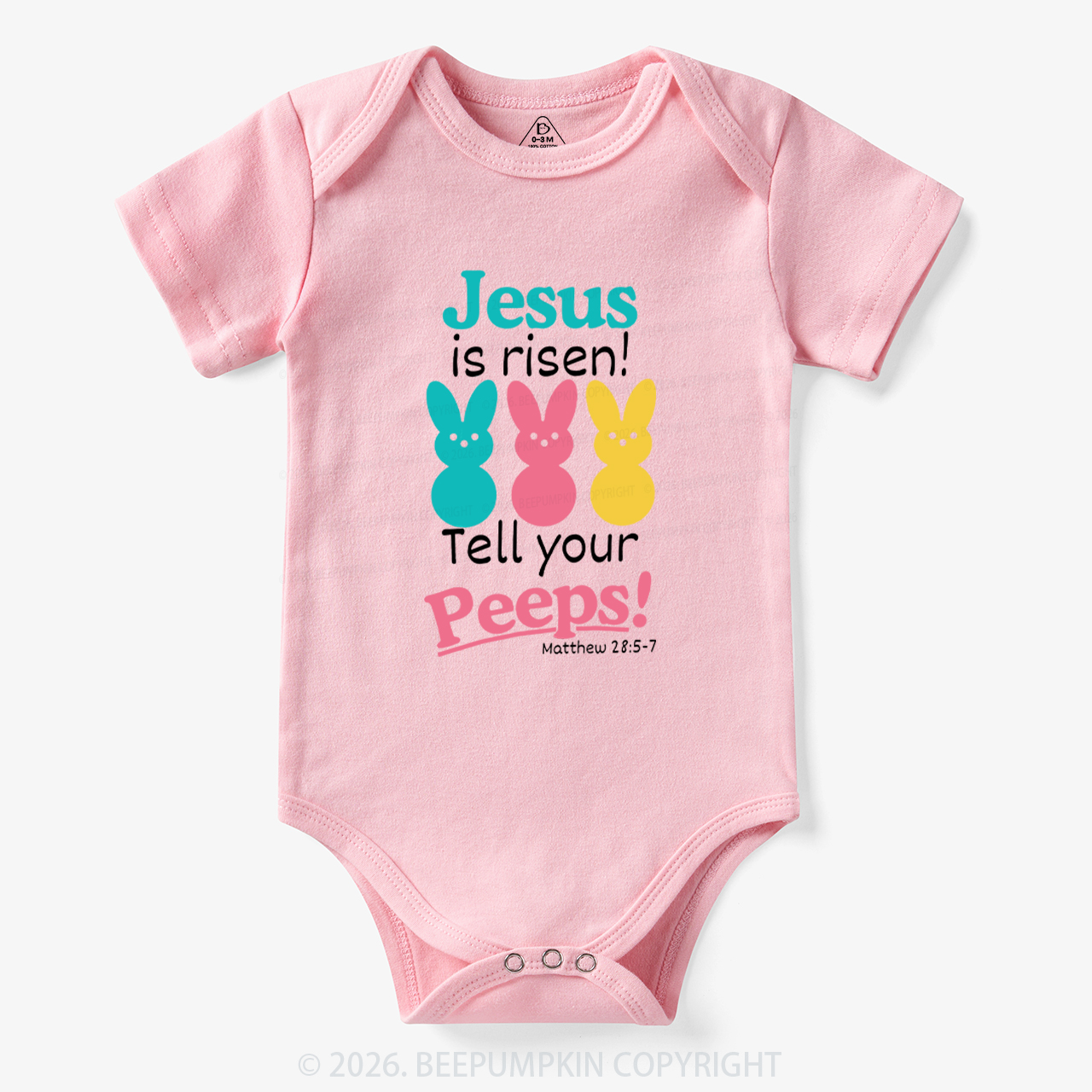 Jesus Is Risen Tell Your Peeps Funny Bodysuit