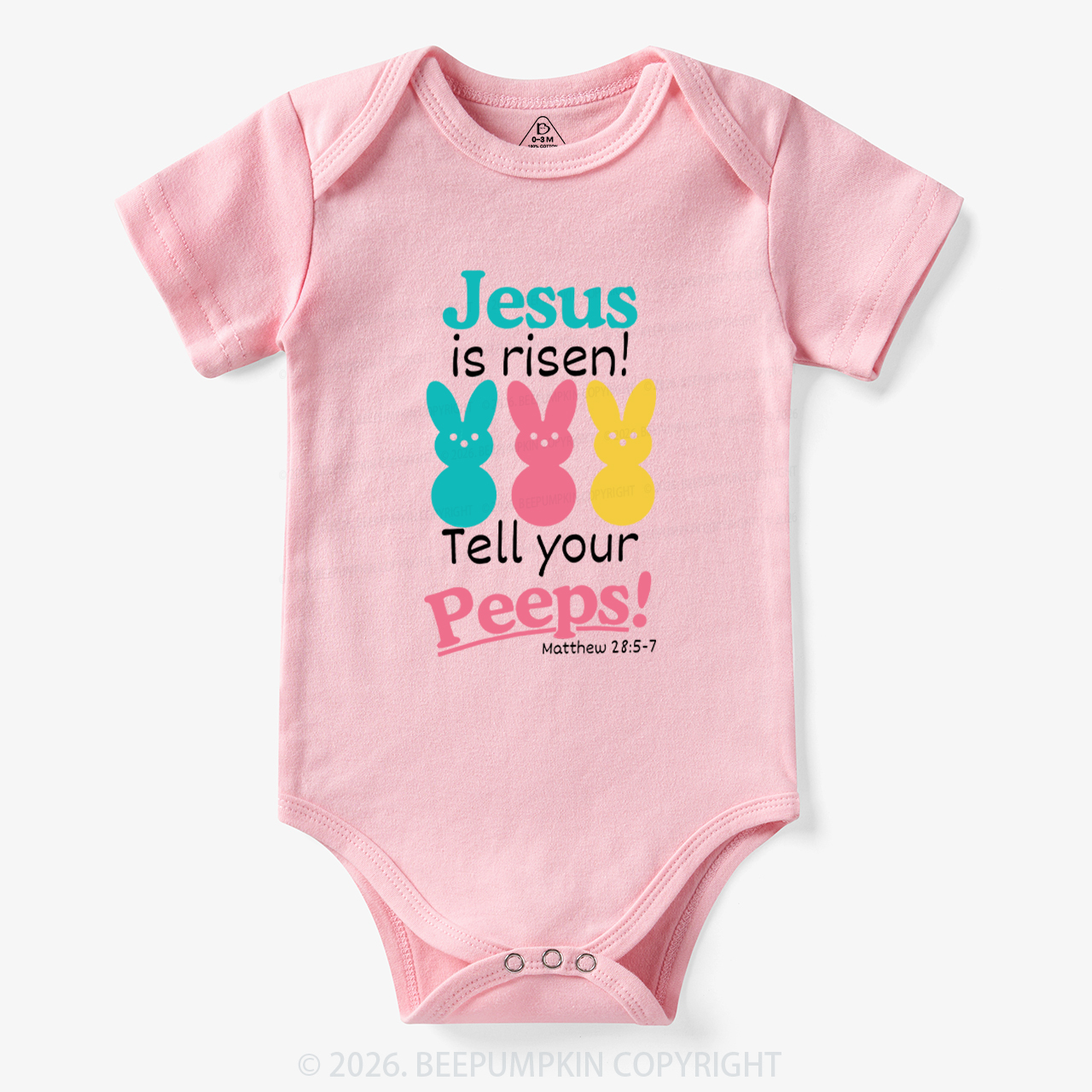 Jesus Is Risen Tell Your Peeps Funny Bodysuit