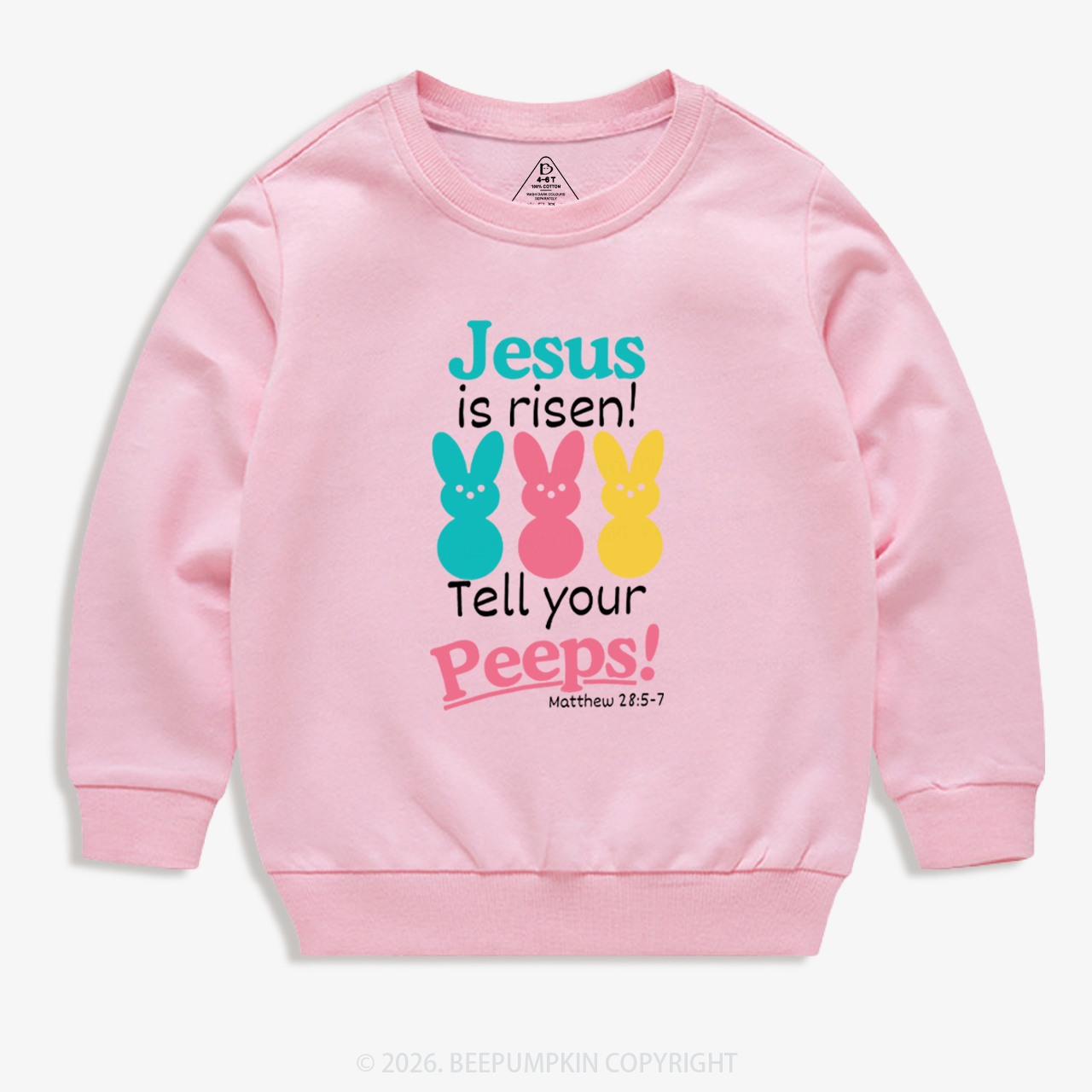 Jesus Is Risen Tell Your Peeps Funny Kid's Sweatshirt