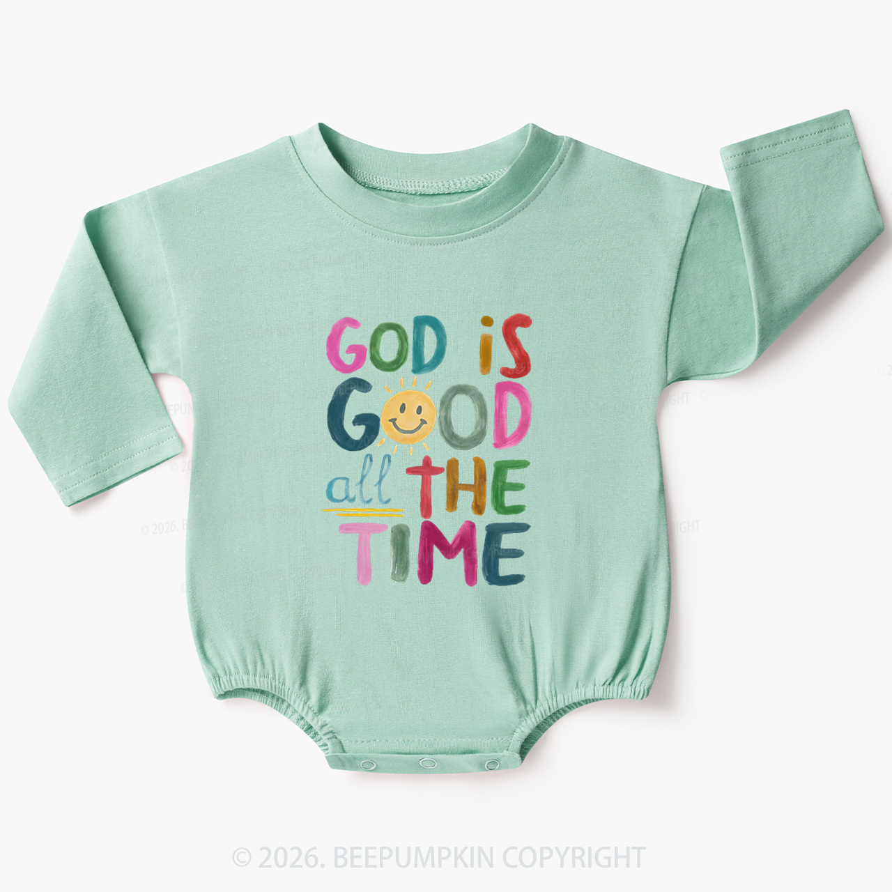 God is Good All The Time Baby Bubble Romper