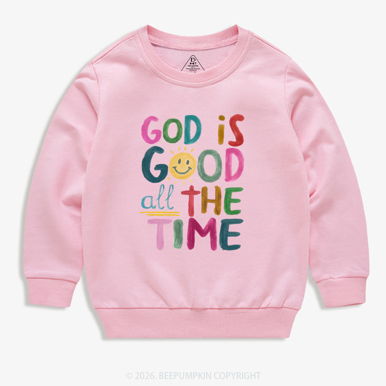 God is Good All The Time Kid's Sweatshirt