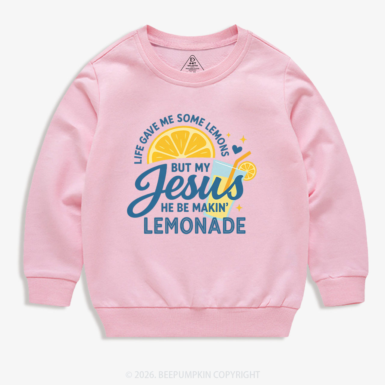 Life Gave Me Some Lemons Jesus Kid's Sweatshirt