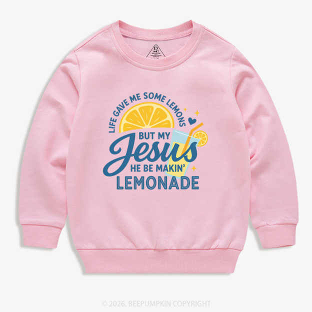 Life Gave Me Some Lemons Jesus Kid's Sweatshirt