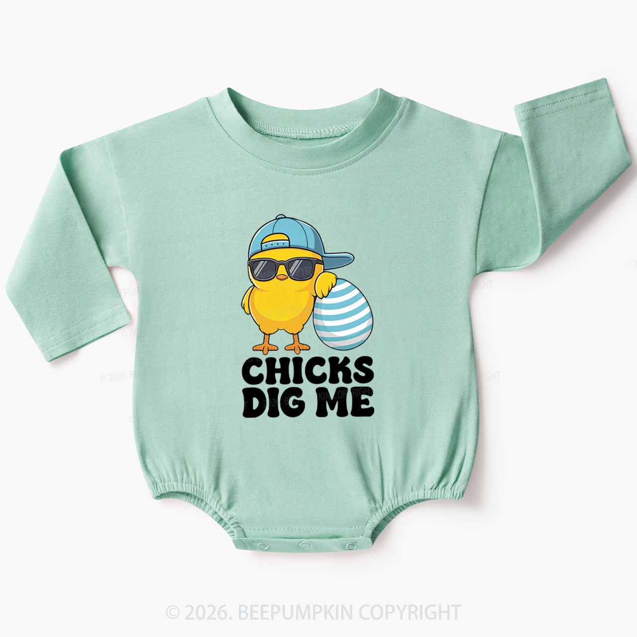 Chicks Dig Me Easter Baby Bubble Romper