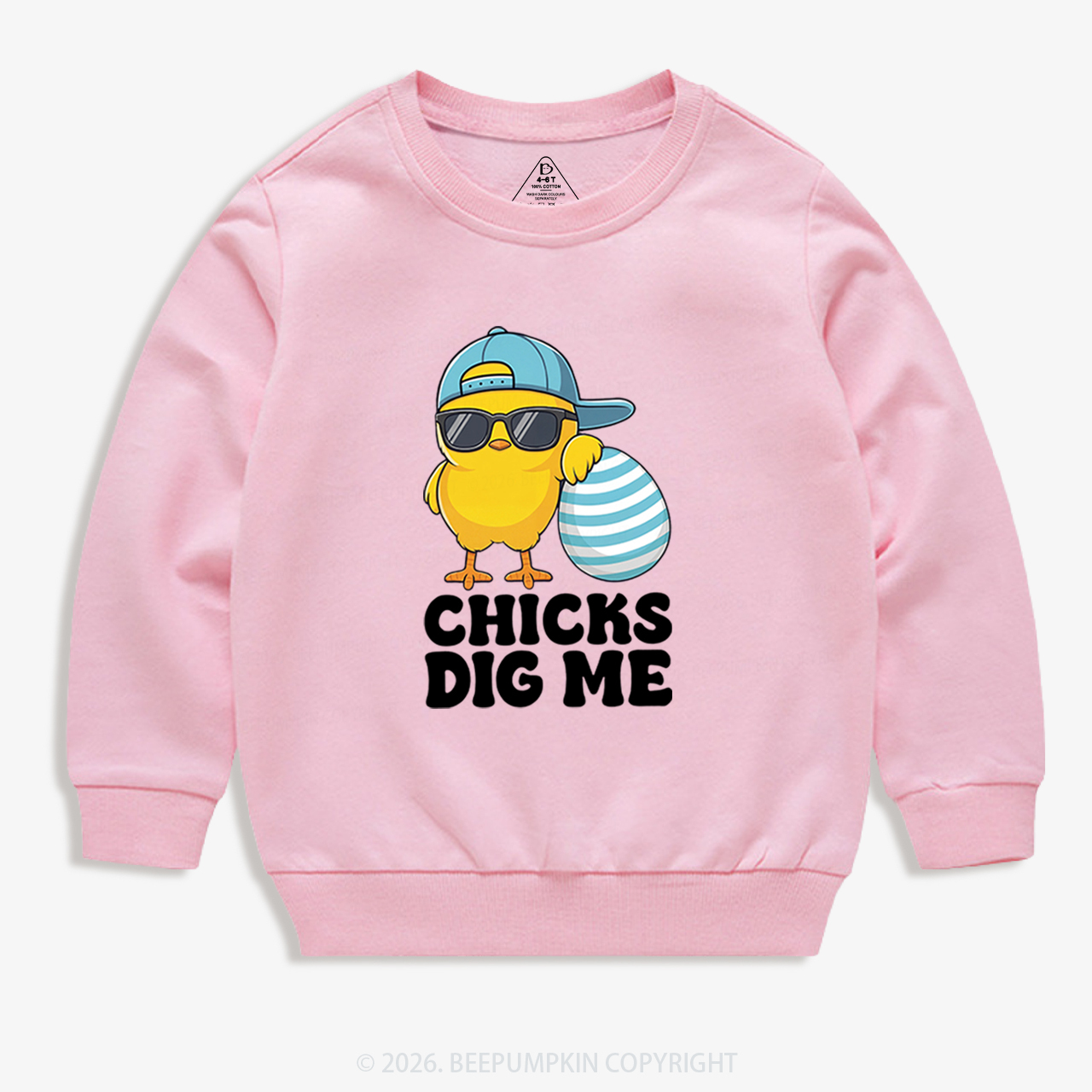 Chicks Dig Me Easter Kid's Sweatshirt