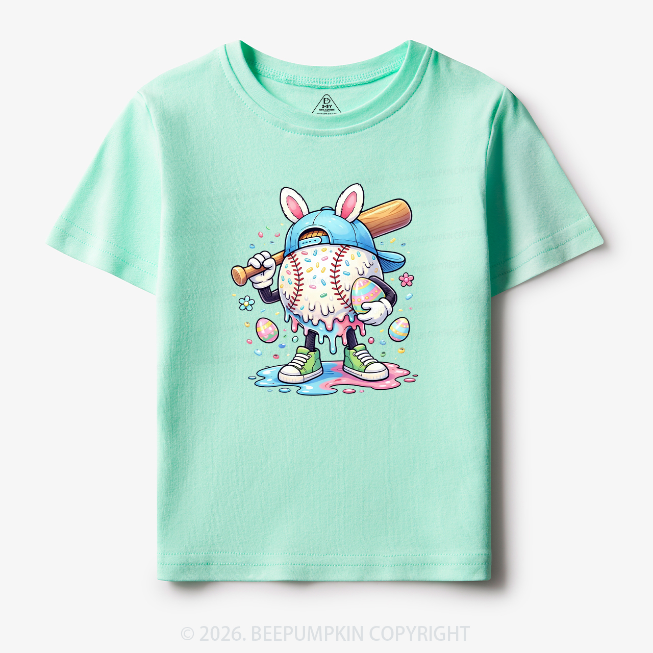 Easter Baseball Drip Toddler&Kid's Tees