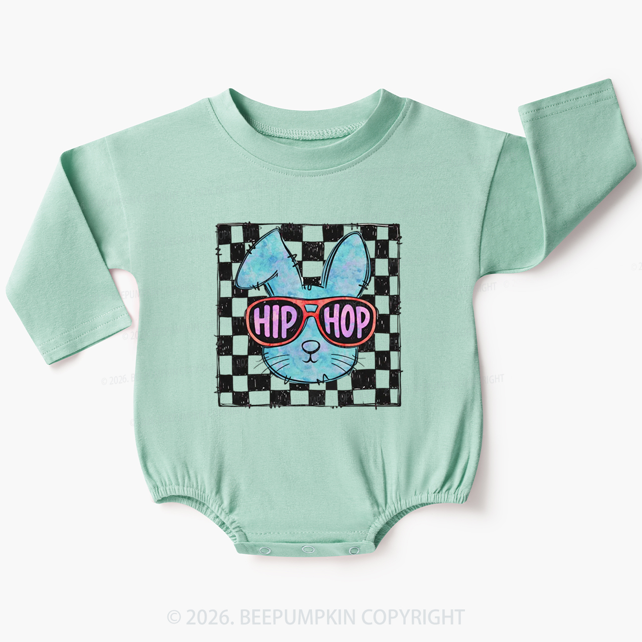 Hip Hop Bunny Easter Baby Bubble Romper