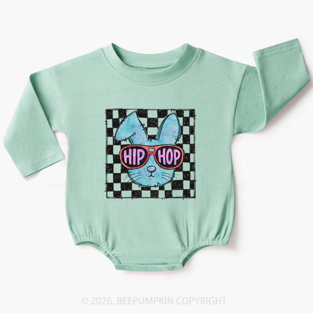 Hip Hop Bunny Easter Baby Bubble Romper