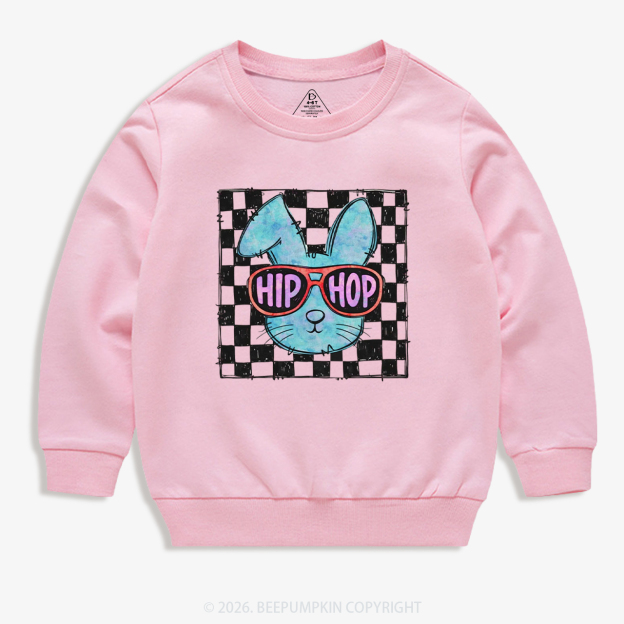 Hip Hop Bunny Easter Kid's Sweatshirt