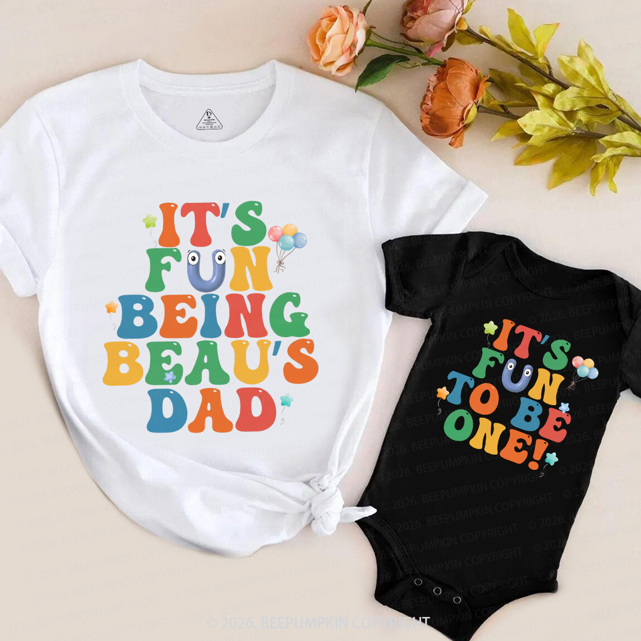 Personalized Name First Birthday Family Matching T-Shirts