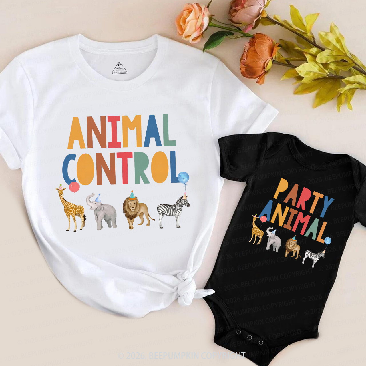 Personalized Party Animal Birthday Family Matching T-Shirts